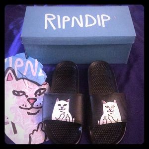 RIPNDIP Lord Nermal Black Slide Sandals